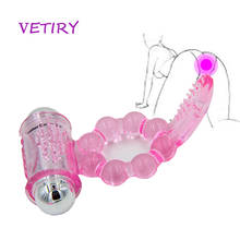 VETIRY Vibrator Penis Ring Silicone Cock Rings Penis Extender Enlargement Delay Ejaculation Sex Toys for Men Masturbation 2024 - buy cheap