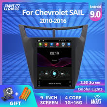 Sistema multimídia automotivo, reprodutor de vídeo, navegação gps, android 9.0, rádio, dvd, 2din, para chevrolet sail 2013-2016 2024 - compre barato