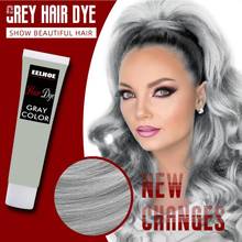 Crema colorante para el cabello Unisex, tinte gris claro ahumado de 100ml para el cabello, Color crema, gris plateado, estilo Punk, gris, crema para estilismo del cabello TSLM1 2024 - compra barato