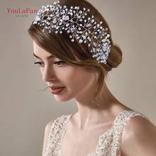 YouLaPan-tiara de boda con diamantes de imitación, diadema nupcial, tocado de cristal, accesorios para el cabello de boda rústica, HP10 2024 - compra barato