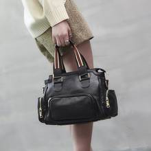 2020 Brand Designer Luxury Women Shoulder Bags Black Fashion Travel Handbag PU Leather Girls Big Shopping Tote Ladies Hand Bags 2024 - buy cheap