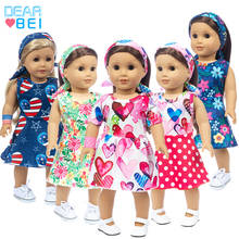 2020 новое платье подходит для 18-дюймовых американских кукол и кукол для девочек, лучший подарок для детей. (Обувь в комплект не входит) 2024 - купить недорого