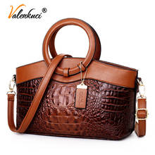 ValenKuci Luxury Handbags Women Bags Designer Crocodile Woman Leather Handbag Ladies Green Party Tote Shoulder Bags Sac A Main 2024 - buy cheap