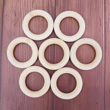 Chenkai-anillo mordedor de madera para bebé, chupete de madera natural sin terminar, juguete sensorial para masticar, 50 piezas, 70mm, 2,75 pulgadas, 7cm 2024 - compra barato
