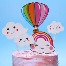 Globo de aire caliente de gran tamaño para decoración de tartas, globo volador para fiesta de cumpleaños, boda, turismo, pastel, 6 unids/set por Set 2024 - compra barato