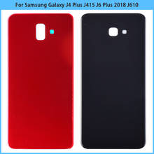 10 Uds. Para Samsung Galaxy J4 Plus J415/J6 Plus 2018 J610 cubierta de batería cristal trasero nuevo J4 Plus carcasa trasera 2024 - compra barato