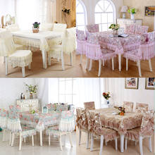 Mantel de encaje romántico moderno, cubierta para silla, exquisito bordado, hogar, banquete, boda, mantel Rectangular, cubierta de mesa FH 2024 - compra barato