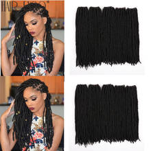 18inch Goddess Faux Locs Crochet Braids Hair Extensions Straight Synthetic Omber Braiding Hair For Women18strands Hair Expo City 2024 - buy cheap