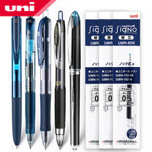 Bolígrafo de Gel azul japonés UNI Ink, combinación + recarga de 0,5mm, varios estilos UMN-105 / 152/155 escritura fluida, 5 uds. 2024 - compra barato
