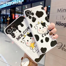 For iPhone 7 8 Plus X XR XS MAX 12 Mini SE2 11 Pro Max Phone Case Soft Silicone Cute Cartoons Cow Pattern Back Protection Cover 2024 - buy cheap