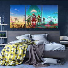 Não mans sky origins video games poster lona parede arte paisagem pinturas para decoração de parede-sem moldura 2024 - compre barato