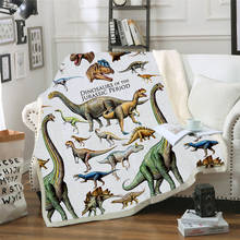 Dinosaur Blanket Bedding Sheet Sofa Cover Throw Nap Blanket As Mat Travel Picnic Home For Adults Kids on Bed Crib Plane Cobertor 2024 - buy cheap