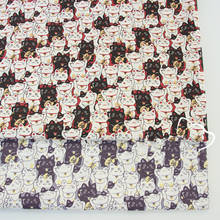 160X50cm Lucky Cat Printed Twill Cotton Fabrics Baby Quilting Fabric By Half Meter DIY Sewing Bed Sheet Dress Making Patchwork 2024 - buy cheap