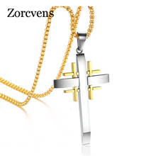 KOtik Cross Pendant Necklace Men Chain Christian Jewelry Stainless Steel Jerusalem Cross Necklace 2024 - buy cheap