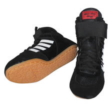 Zapatillas auténticas de lucha para hombres y mujeres, calzado de boxeo alto con suela de vaca, transpirable, 35-46 2024 - compra barato