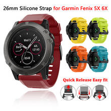 Correa de silicona para reloj Garmin Fenix 6X Pro 5X 3HR, banda de repuesto de 26MM, correa de liberación rápida, Accesorios inteligentes 2024 - compra barato