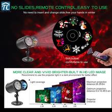 14 padrões de natal projetor laser luzes led à prova dwaterproof água floco de neve decoração projetor à prova dwaterproof água árvore natal jardim lâmpadas