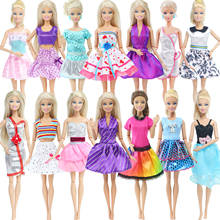 Randomly Pick 6 Set Handmade Wedding Party Dress Skirt Princess Outfit Clothes For Barbie Doll DIY Accessories Kids Toy Set 2024 - buy cheap