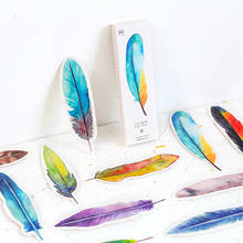 30pcs Feather Paper Bookmark Memory Book Holder Message Card Student Boy Girl Reader School Office Cute Clip Stationery Gift 2024 - buy cheap