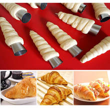 5PCS/12PCS Baking Cones Stainless Steel Spiral Croissant Tubes Horn Bread Pastry Making Cake Mold Baking Supplies 2024 - buy cheap