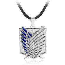 Anime Series Attack On Titan Pendent Necklace Enamel Wings Of Freedom Recon Corps Necklaces Gift For Fans Women Men Rope Jewelry 2024 - buy cheap