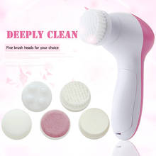 5 in 1 Cleanser Portable Handheld Electric Facial Brush Pore Skin Face Wash Caring Massager for Cleaning Face Supplies 2024 - buy cheap