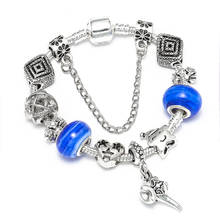 Seialoy Волшебная Лампа Алладина браслеты с подвесками для мужчин и мальчиков оригинальный синий кристалл звезда бисерный браслет детские ювелирные изделия подарки 2024 - купить недорого