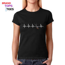 Camiseta de buceo con latido del corazón para mujer, camisa de electrocardiograma de buceo, Idea de regalo 2024 - compra barato