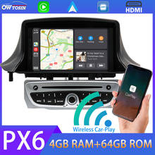 PX6 4G+64G Android 10 Car DVD Multimedia Play For Renault Megane 3 Fluence Radio GPS Navigation Auto Stereo 5*USB Head Unit WiFi 2024 - buy cheap