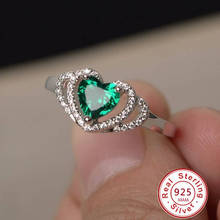 Женское кольцо с двойным сердечком, классическое романтическое кольцо из стерлингового серебра 925 пробы с отверстиями, аксессуары для свадьбы 2024 - купить недорого