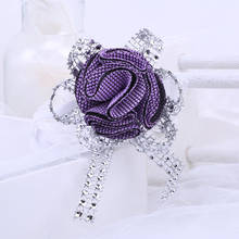 European Style Groom Suit Lapel Pin Men's Corsage Bride Bridesmaid Wrist Corsage Bridesmaid Hand Flower Wedding XH046 2024 - buy cheap