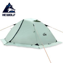 Hewolf Outdoor Professional Double-layer Tent Wild Snow Mountain Camping Equipment Multi-Person Ultra-light Snow Skirt Tent 2024 - buy cheap