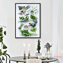Nordic Minimalist HD Wall Art Vegetable Fruits Home Decor Pictures Healthy Food Canvas Paintings Modular Kitchen Posters Printed 2024 - buy cheap