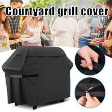 420D BBQ Cover Outdoor Dust Waterproof Anti UV Duty Oxford Cloth Grill Cover Rain Protective Outdoor Barbecue Cover Dropshipping 2024 - купить недорого