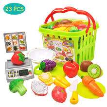 23PCS  Children Kitchen Food Toys Sets Cutting Fruit Vegetable Miniature Pretend Play Toy Kids House Educational Toys Gifts#g4 2024 - buy cheap