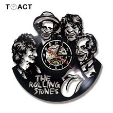 Rock Band Wall Clock Music Vinyl Record Clocks Modern Design LED Hanging Wall Watch 7 Colors Change Living Room Decoration 2024 - buy cheap