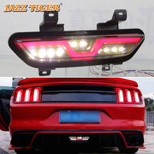 1PCS 3-in-1 Functions LED Bumper Light Rear Fog Lamp Brake Light Turn Signal Light Reflector For Ford Mustang 2017 - 2020 2024 - buy cheap