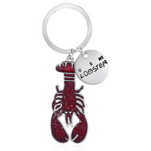 Keychain vermelho do pingente da lagosta para as mulheres jóias da lembrança dos homens 2024 - compre barato