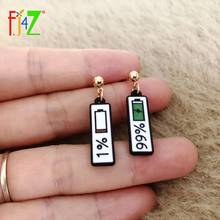 F.J4Z New Noval Design Girl's Earrings Cute Funny Power Sign of Phone Earrings Enamel Statement Jewelry Wholesale Gifts Dropship 2024 - buy cheap