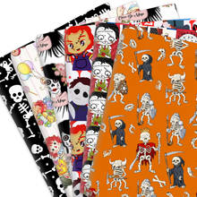 3PCS 50*45cm SKULL Ghost Skeleton Pure 100% Cotton Fabric Patchwork For Quilt Tissue Kids Home Textile Sewing Doll Dress Curtain 2024 - buy cheap