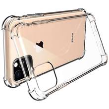 Противоударный силиконовый чехол для телефона iPhone 12 11Pro Max 7 8 6 6S Plus 7 Plus 8 Plus XS Max XR, прозрачная защитная задняя крышка 2024 - купить недорого