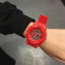 1016 мужские цифровые часы модные уличные спортивные наручные часы водонепроницаемые погружные военные Мужские часы с будильником A4050 2024 - купить недорого