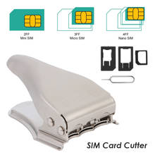 Cortador de tarjeta SIM 3 en 1, cortador de tarjeta Nano Mini Micro SIM, herramientas de modificación Manual para teléfono móvil, Pin de tarjeta de extracción 2024 - compra barato