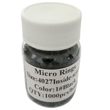 Microanillos con tornillo para extensión de cabello, 3000 Uds., 4,0x2,7x3,0mm, 8 colores, 1000 Uds./botella 2023 - compra barato