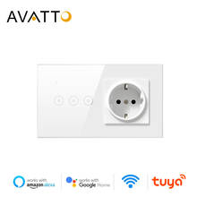 AVATTO Tuya WiFi Light Switch +16A Wall Outlet, EU Standard Switch,Tuya Smart Life APP Works with Alexa, Google Home 2024 - buy cheap