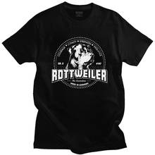 Vintage Classic Rottweiler Dog T Shirt Men 100% Cotton Tshirt Short Sleeved Germany Metzgerhund Lover T-shirt Fitted Tee Apparel 2024 - buy cheap