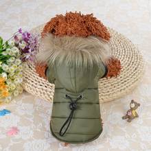 Roupa para cachorro chihuahua, casaco quente de inverno macio com capuz de pele para chihuahua 2024 - compre barato
