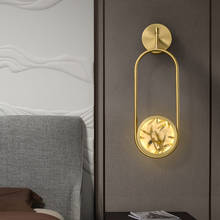 Lámpara de pared esmaltada de cobre, estilo chino, para sala de estudio, entrada, pasillo, lámpara de noche para dormitorio 2024 - compra barato