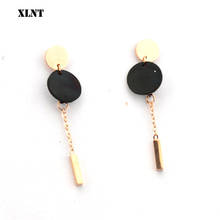 XLNT New Fashion Stainless Steel Stud Earrings With Bling  Healthy Ceramic Earrings boucle doreille femme 2024 - buy cheap