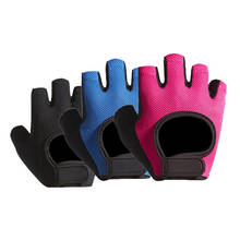 Guantes de medio dedo para ciclismo, manoplas rosas para bicicleta de montaña, deporte, Fitness, bicicleta, a prueba de golpes, para culturismo 2024 - compra barato